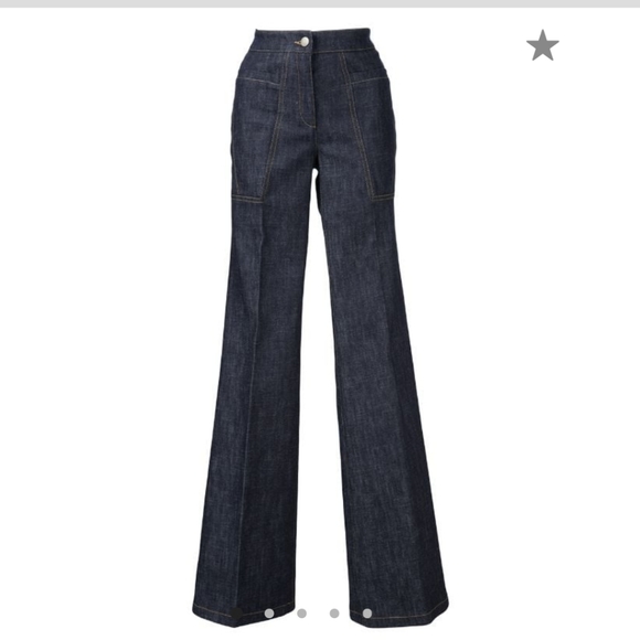 Derek Lam dark denim high waist flared jeans - Picture 3 of 8